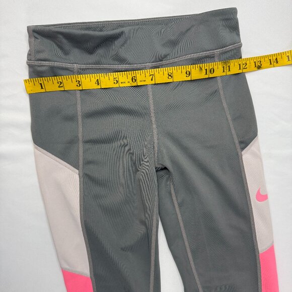 Nike Dri-Fit Athletic Leggings Grey, Pink, White Women's Medium - Picture 7 of 7